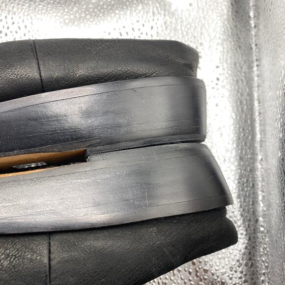 Kelsi Dagger Brooklyn Black Slip On Mules Almond Toe Leather Upper Sz 8.5 - Picture 11 of 12